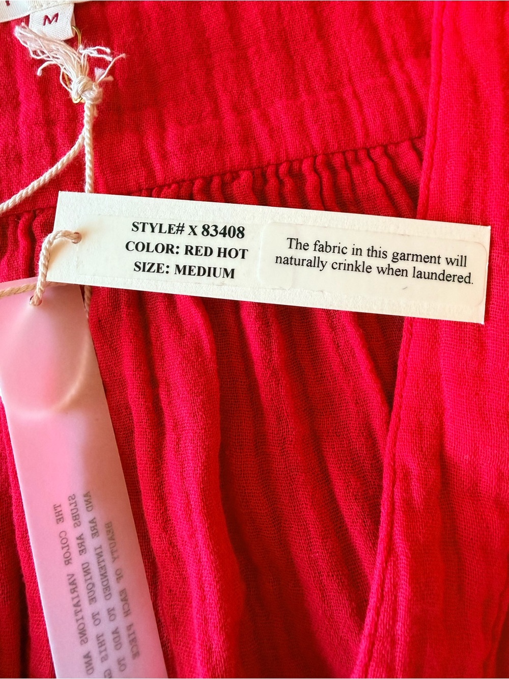 Xirena Kendall Cotton tiered midi dress, Red Hot, size M, NWT, buttondown - Picture 5 of 14